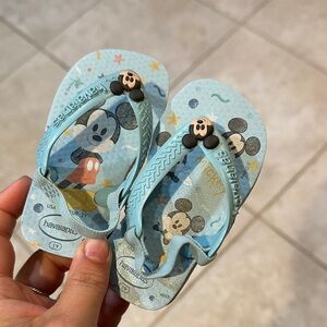 Havainas Disney Mickey Mouse Blue Sandals Flip Flops 5 infant